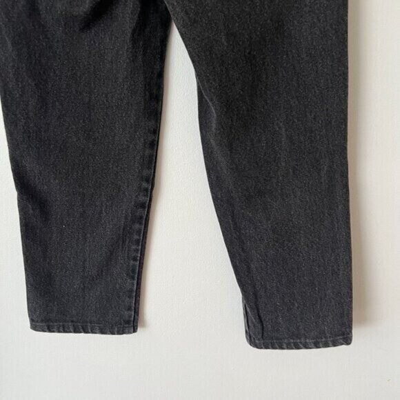 Vintage Guess Faded Black High Rise Tapered Ankle Jeans USA Made Women's Size 28 - Picture 5 of 9